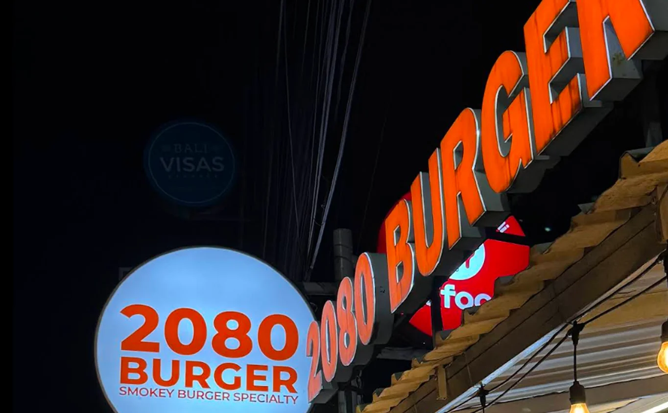 2080 Burger Uluwatu Sign
